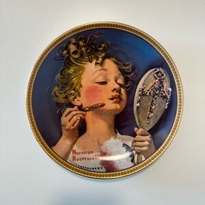 Norman Rockwell “Making Believe in The Mirror” Decorative Plate